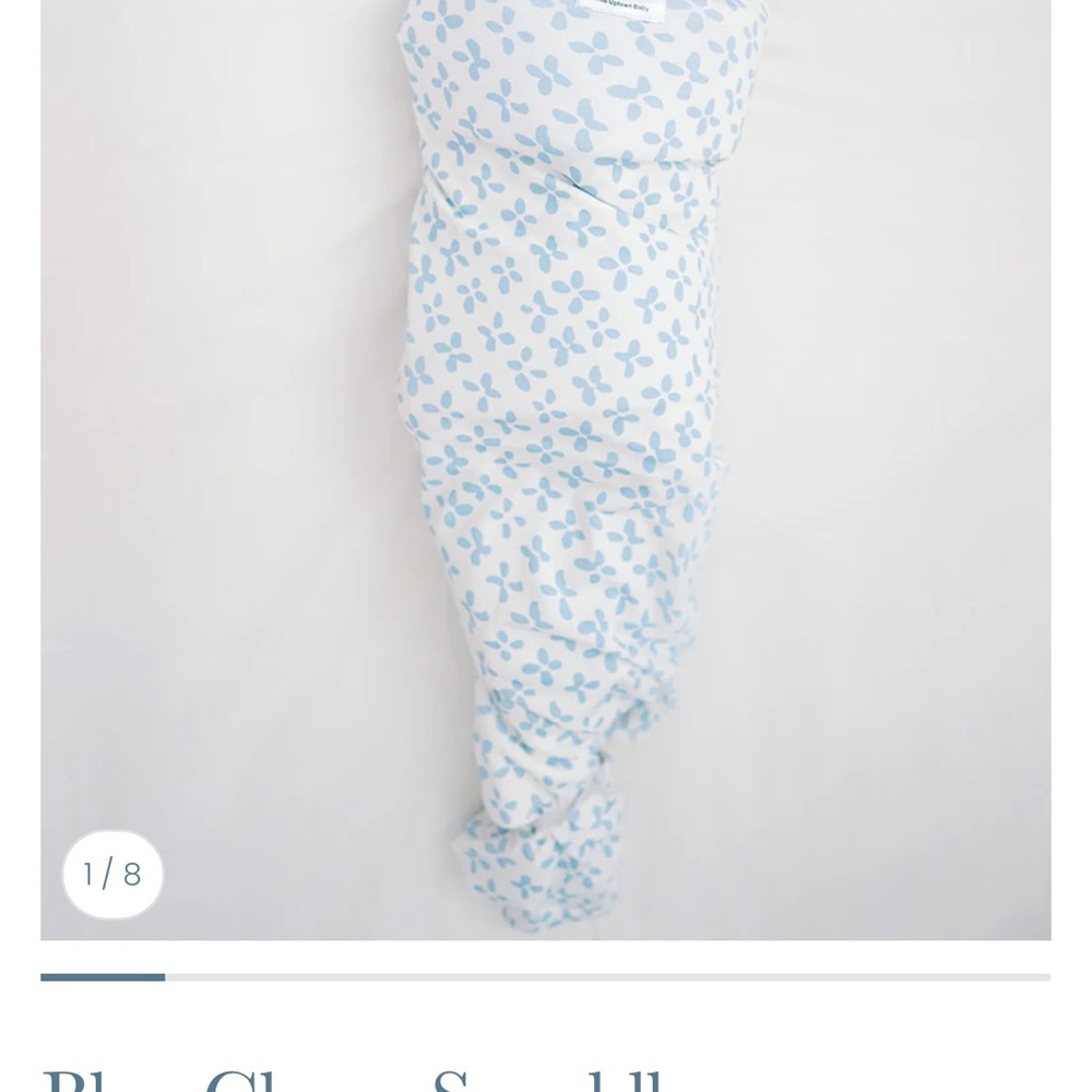 Uptown Baby Velcro swaddle  - Blue Floral
